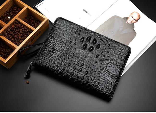 Clutch cầm tay da bò dập vân cá sấu CT25-D 16 Clutch cầm tay da bò dập vân cá sấu VOC01