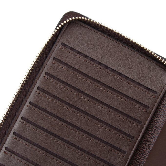 Clutch da bò 1 ngăn khóa sang trọng- Nâu - VOC19