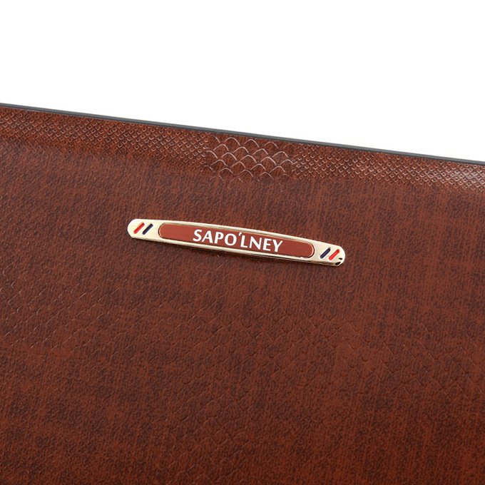 Clutch da bò 1 ngăn khóa sang trọng- Nâu - VOC19