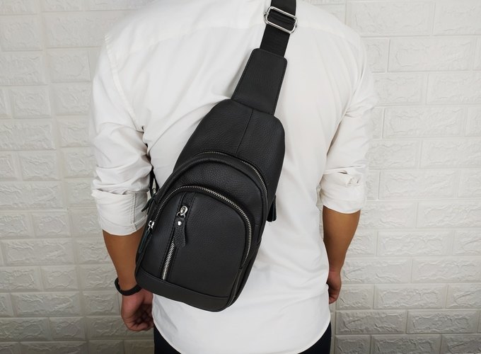 Túi đeo chéo, đeo ngực da bò xịn VTD12