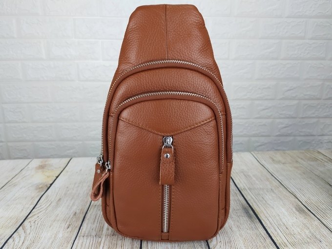 Túi đeo chéo, đeo ngực da bò xịn VTD12