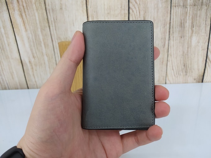 Bóp da thật màu xám VDD62