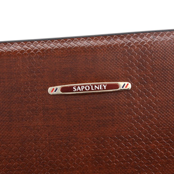 Clutch cầm tay 2 ngăn khóa màu nâu VOC18