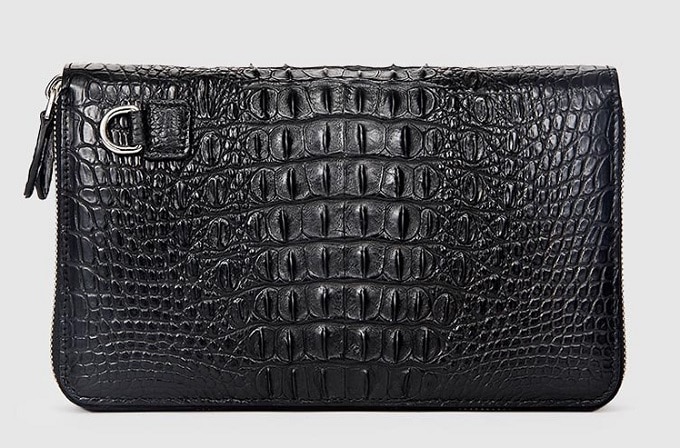 Clutch cầm tay da bò vân cá sấu CT20-D 14 Clutch cầm tay da bò vân cá sấu VOC60