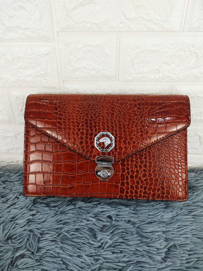 Clutch vân cá sấu khóa cài CT22-N 10 Clutch dáng dài vân cá sấu khóa cài VOC67
