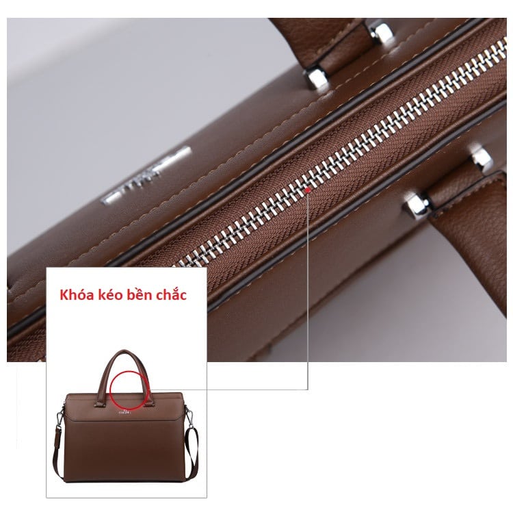 Giỏ xách da nam kiểu dáng Hàn Quốc VOP06
