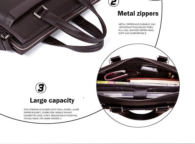 Cặp xách nam màu nâu DT23-N 21 Giỏ xách nam màu đen và nâu -Cặp Laptop BinShi 618
