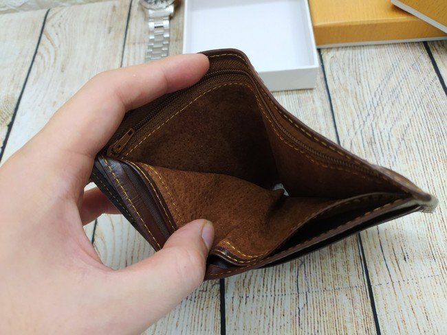 Ví da bò dập vân cá sấu VDD14