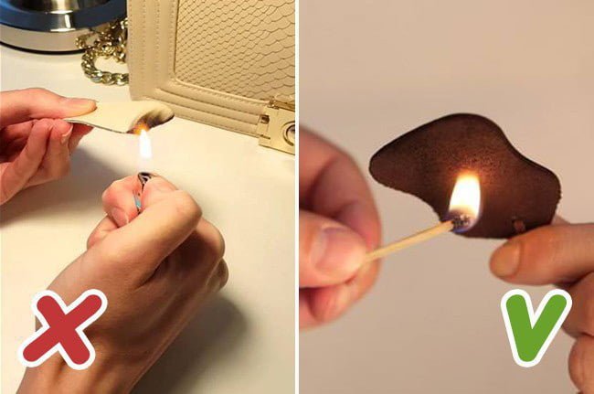 Da bò thật đốt có cháy không