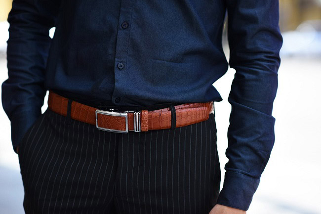 Thắt lưng nam Dễ dàng phối với quần áo thời trang, công sở như: Sơ mi, jean, áo thun