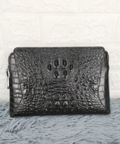 Clutch cầm tay khóa số vân cá sấu CT23-D