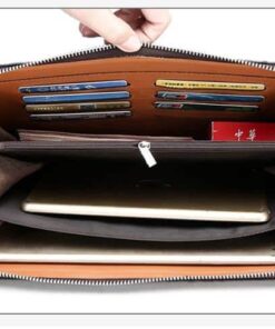 Clutch da bò dập vân cá sấu màu nâu CT25-N 11 clutch da bo dap van ca sau mau nau ct25 n 4