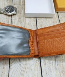 Ví gấp da bò dập vân cá sấu VDD04 5 vi gap da bo dap van ca sau vdd04 10