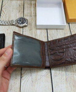 Ví gấp da bò dập vân cá sấu VDD04 10 vi gap da bo dap van ca sau vdd04