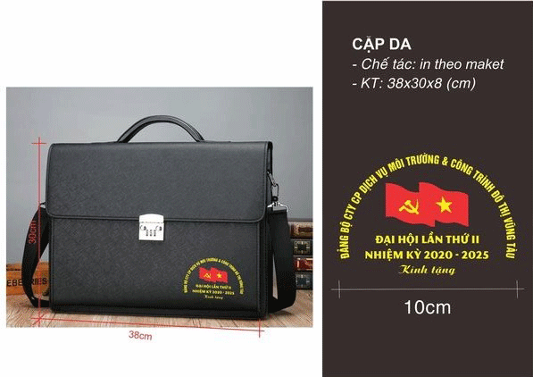 Báo giá cặp da hội nghị, quà tặng đại hội đảng 10 cap da dai hoi dang 5